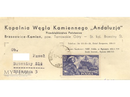 KWK Andaluzja -pismo na papierze firmowym