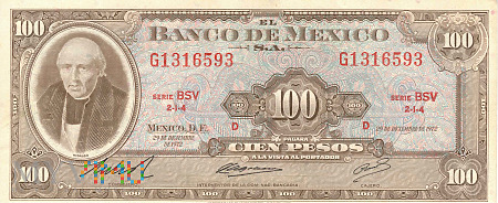 Meksyk - 100 pesos (1972)