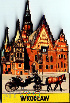 Duże zdjęcie Magnes z dorożką pod wrocławskim ratuszem