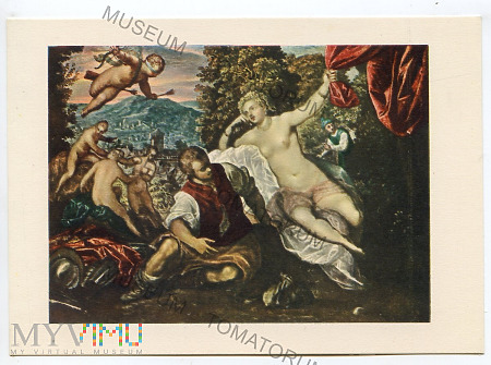 Tintoretto - Venus, Mars i 3 Gracje