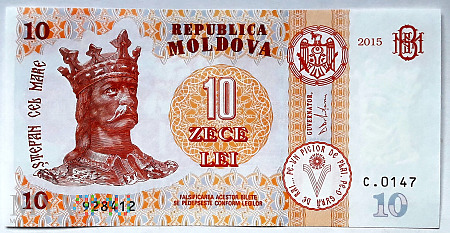 Mołdawia 10 lei 2015