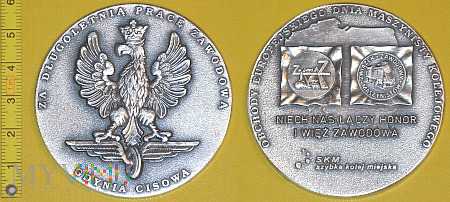 Medal kolejowy - związkowy ZZMK Gdynia Cisowa