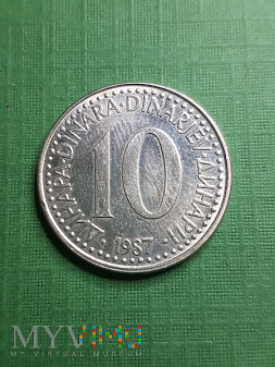 Jugosławia- 10 dinarów 1987 r.