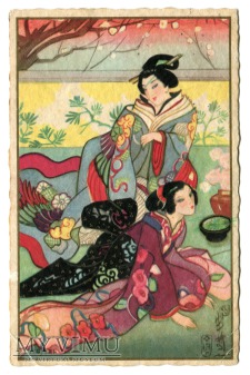 Japonki Sofia Chiostri Włochy Art Deco pocztówka