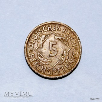5 reichspfennig 1936 kłosy
