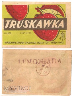 Duże zdjęcie Etykieta Oranżada Truskawkowa