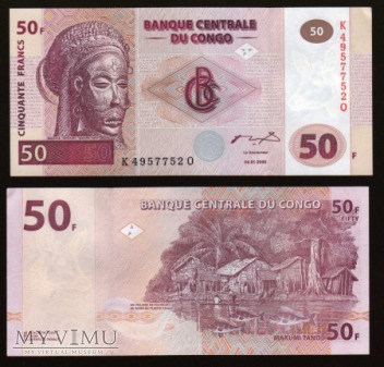 Duże zdjęcie Congo - P 91 - 50 Francs - 2000