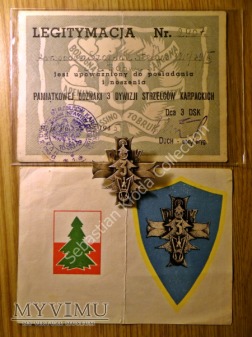 Odznaka pamiątkowa 3 DSK z legitymacją