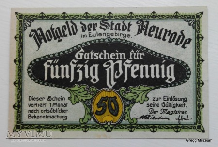 50 PFENNIG 1921 NOTGELD