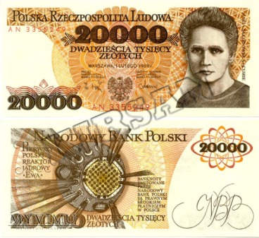 Banknot 20000 zlotych 1989 r