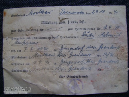 dokument niemiecki