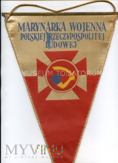 Duże zdjęcie Proporczyk Marynarka Wojenna PRL - lata 60/70-te