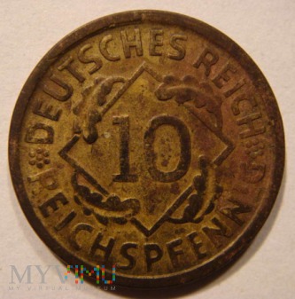 10 REICHSPFENNIG 1925 D - Monachium