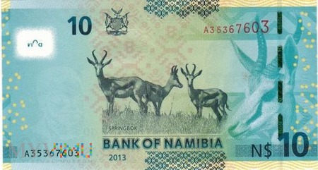 NAMIBIA 10 DOLLARS 2013