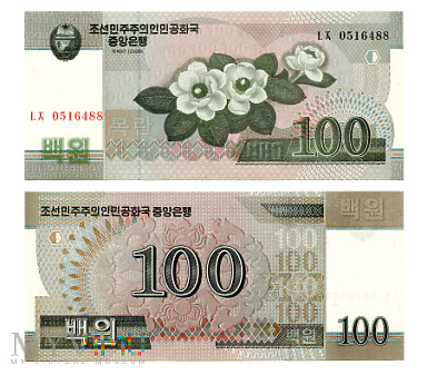 Duże zdjęcie 100 조선민주주의인민공화국 원 2008 (ㄴㅈ 0516488)