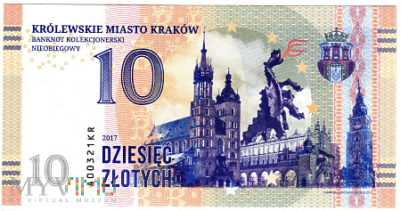 10 złotych Królewskie Miasto Kraków - 2017