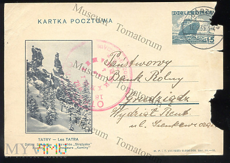 1935 - TATRY Dolina Strążyska Kominy