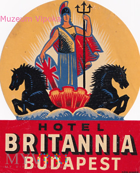 nalepka hotelowa na walizkę - Britannia Budapeszt