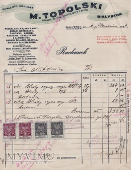 Rachunek M.Topolski-1934.