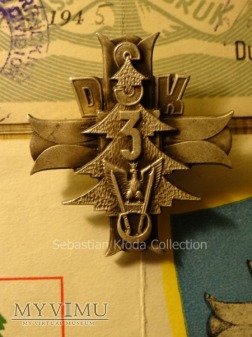 Odznaka pamiątkowa 3 DSK z legitymacją