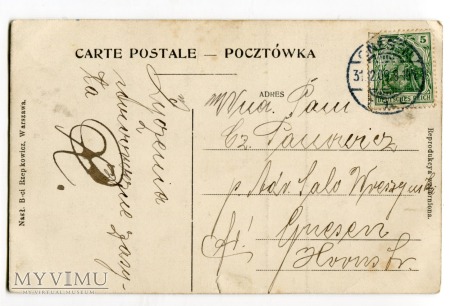 1909 Nowy Rok Anioły pocztówka polska