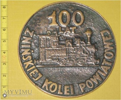 Duże zdjęcie Medal kolejowy Żnińskiej Kolei Powiatowej