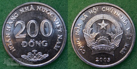 Duże zdjęcie Wietnam, 200 DONG 2003r