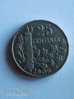 25 CENTIMÓW 1905-FRANCJA
