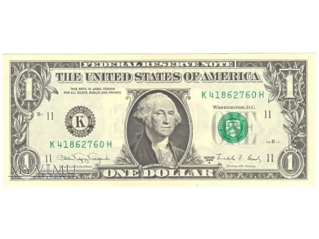 1 USD 1988 FEDERAL RESERVE NOTE