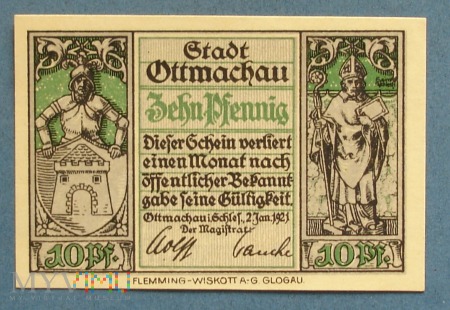 10 Pfennig 1921 - Ottmachau in Schl.- Otmuchów