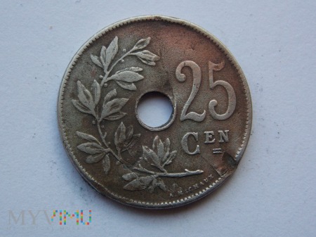 25 CENTIMÓW 1910-BELGIA