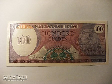 100 guldenów, Surinam.