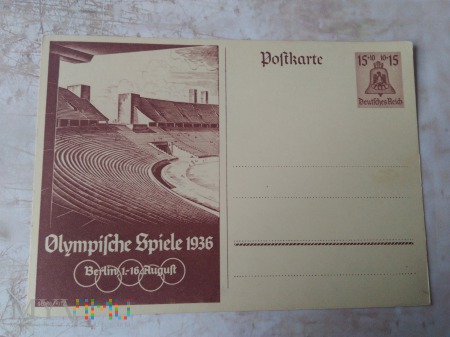 Duże zdjęcie kartka pocztowa Berlin 1936