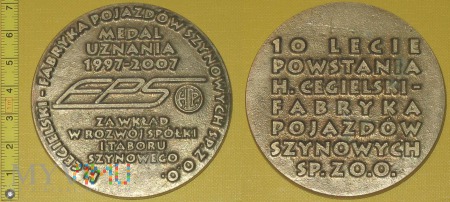 Medal kolejowy - firmowy HCP FPS Poznań