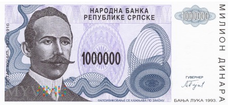 Bośnia i Hercegowina - 1 000 000 dinarów (1993)