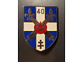 40 Pułk Artylerii Francuskiej Odznaka Pamiątkowa