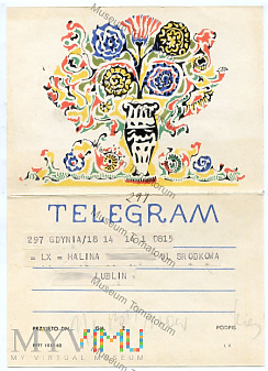 Duże zdjęcie Telegram - lata 60-te XX wieku