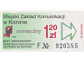 MZK Konin - Bilet normalny 1,20 zł