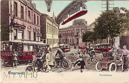 Wągrowiec - ulica Pocztowa w przyszłości 1908 rok