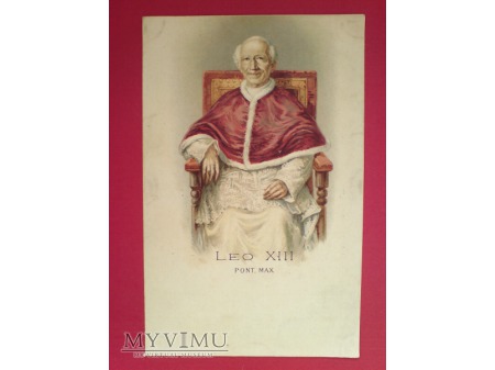 Papież LEO XIII Leon Pont Max Litho pocztówka