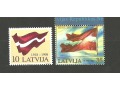 Łotewska flaga.