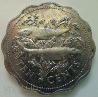 Bahamas 10 cents 1998
