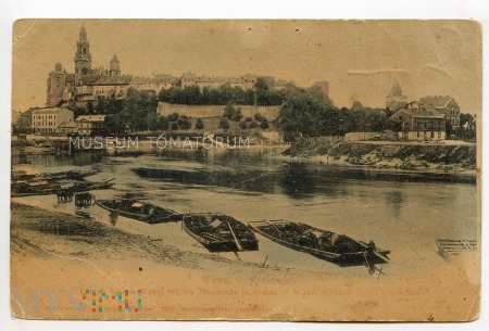 Kraków - Wawel od strony Wisły - 1901