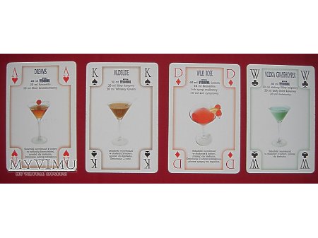 Duże zdjęcie Ekskluzywne karty do gry z przepisami na drinki