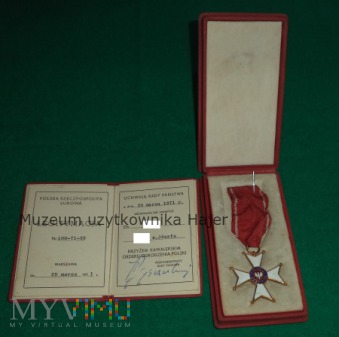 Krzyż Kawalerski Orderu Odrodzenia Polski - 1971