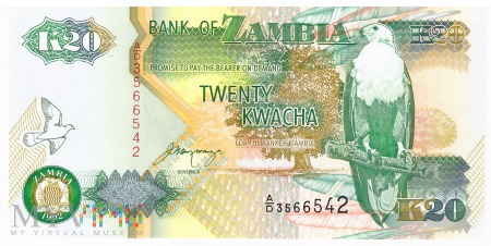 Zambia - 20 kwacha (1992)