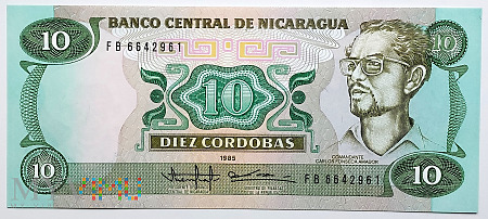 Nikaragua 10 cordobas 1985