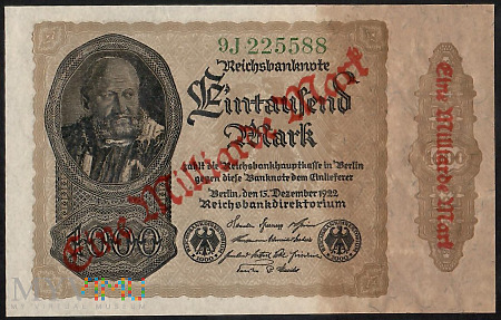Reichsbanknote 1 mld mark 15.22.1922