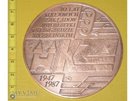 Duże zdjęcie Medal kolejowy - firmowy KZA Stargard Sz.