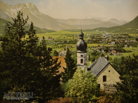 Garmisch-Partenkirchen pocztówka panoram. 36x14